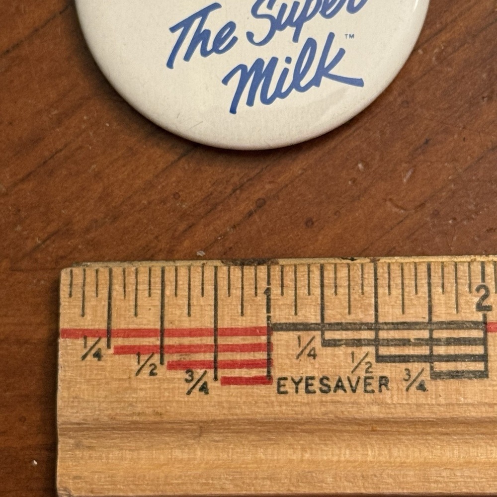 Sweet Acidophilus The Super Milk Small Vintage Pinback Button Pin Round Circle - Picture 2 of 3